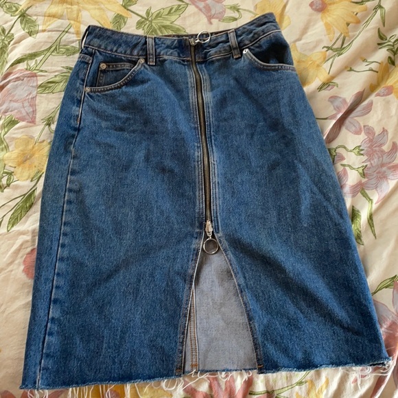 Topshop Dresses & Skirts - Denim midi skirt from top shop